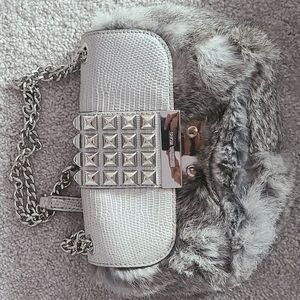 Mk rabbit fur purse